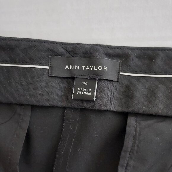 Ann Taylor High Rise Straight Leg Tall black Trousers Size 18T - Picture 11 of 11